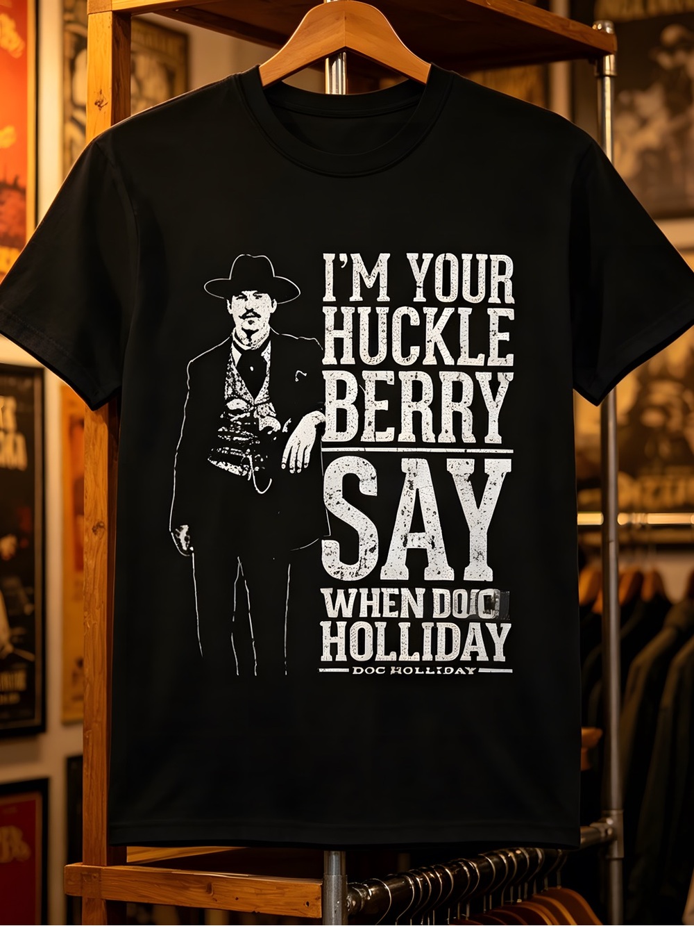 Im Your Huckleberry Doc Holliday Shirt, Tombstone Western Movie Quote Fan Tee
